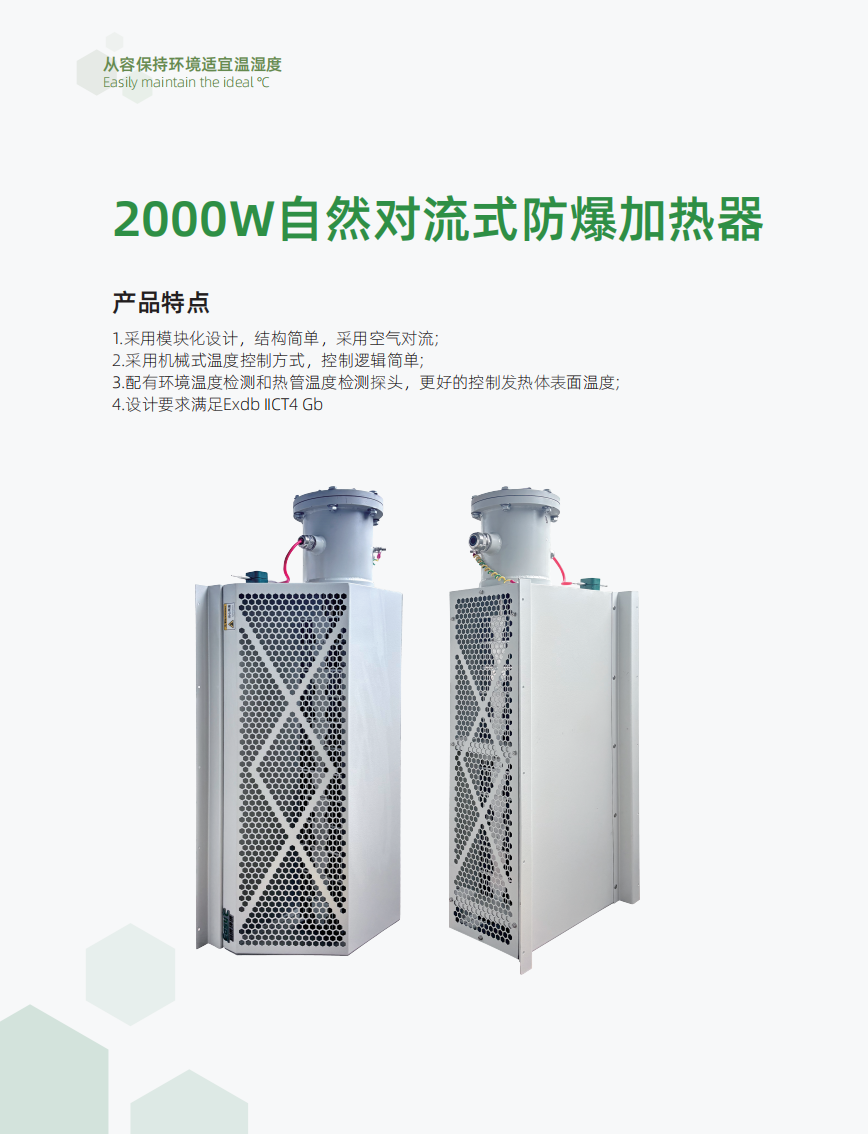 2000w自然对流式防爆加热器